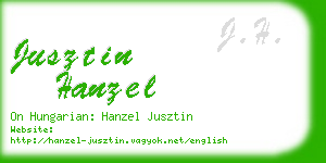 jusztin hanzel business card